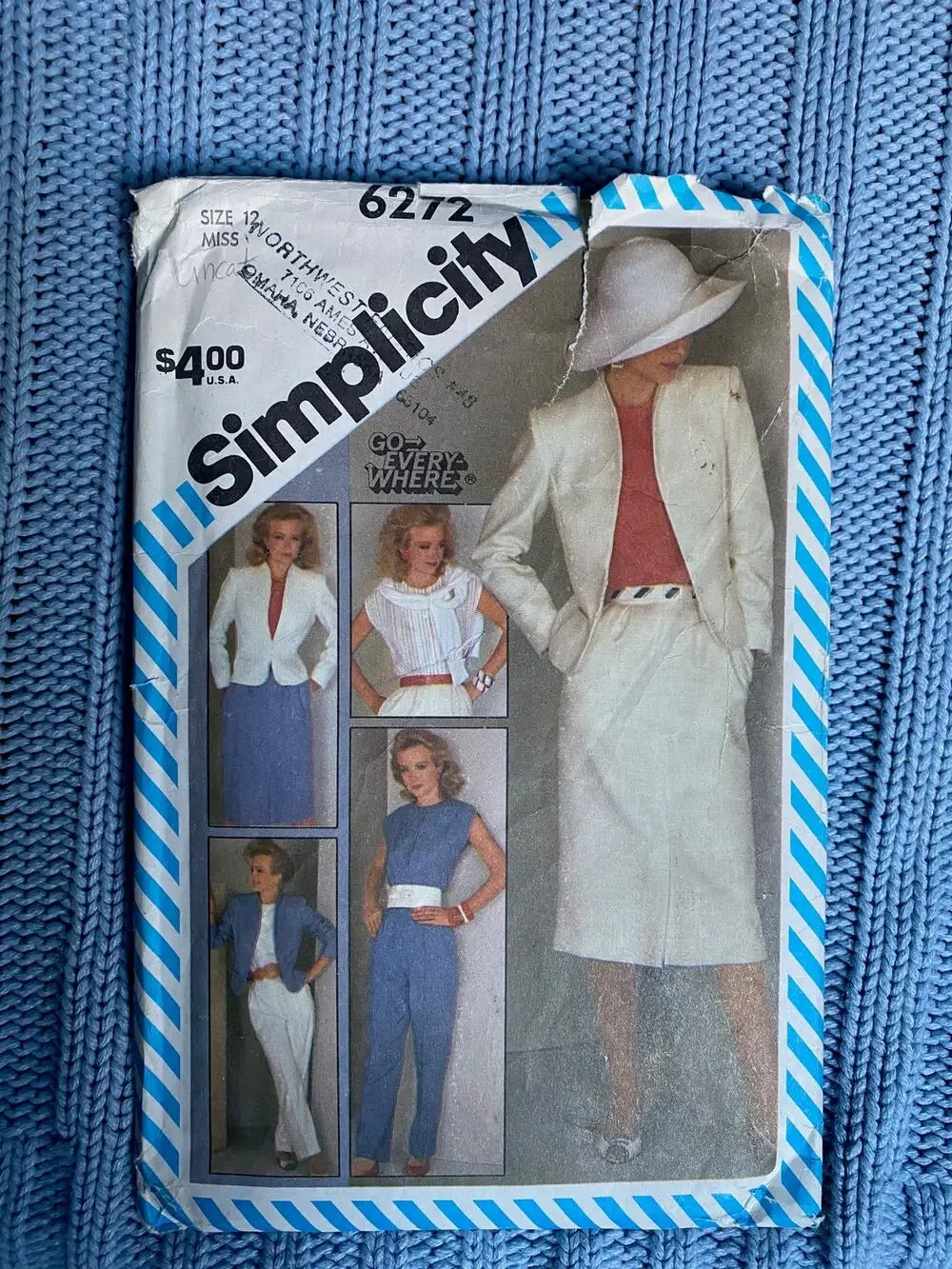Simplicity Sewing pattern 6272 pant suit blazer skirt